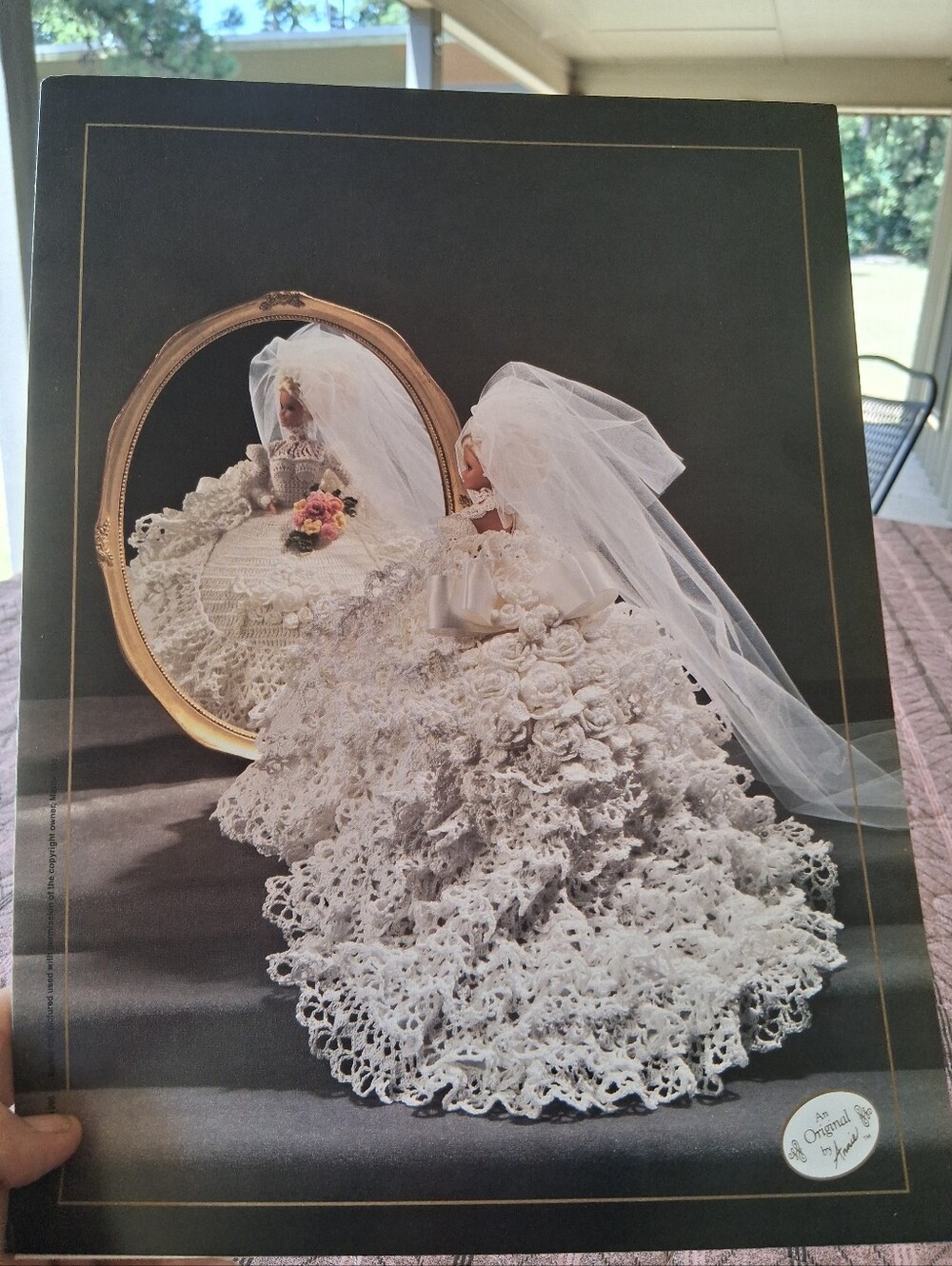 Annie's Attic Bride Doll Gown Bed Doll Crochet Pattern Wedding Dress Bridal